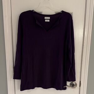 Van Heusen Women's Rich Purple Long Sleeve Tee